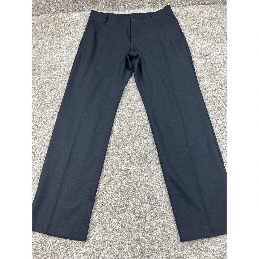 Nike Dri-FIT Mens Golf Pants Black 32x30 Standard Fit Flat Front Trousers #0501